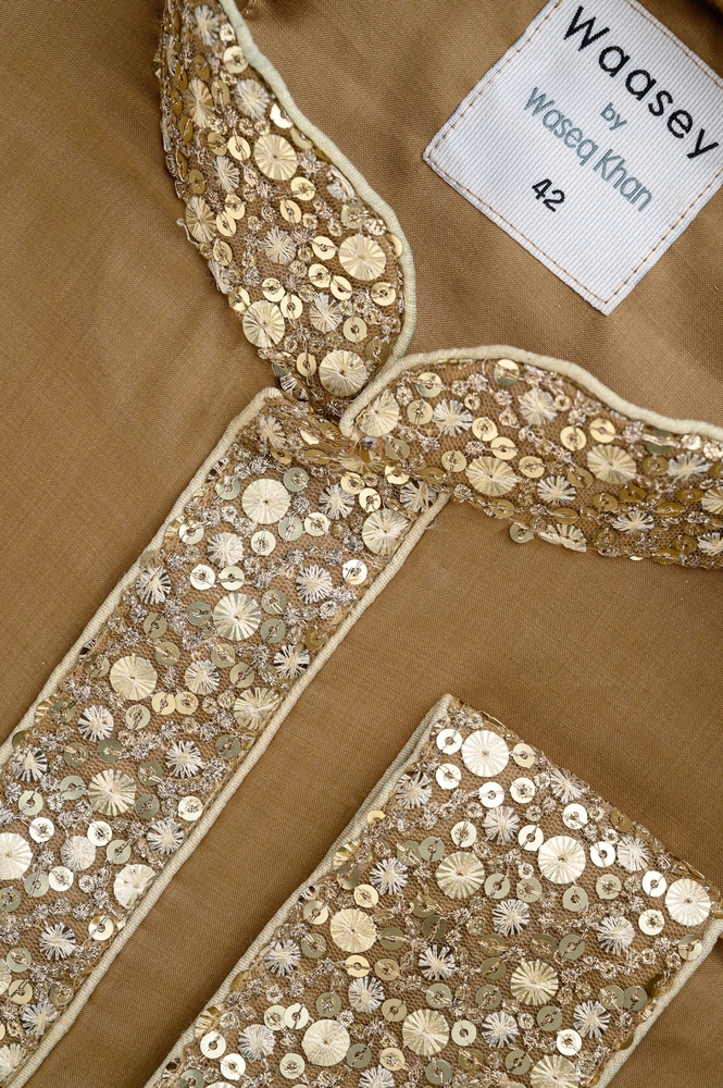 Luxurious Gold Sequin Embellished Panjabi